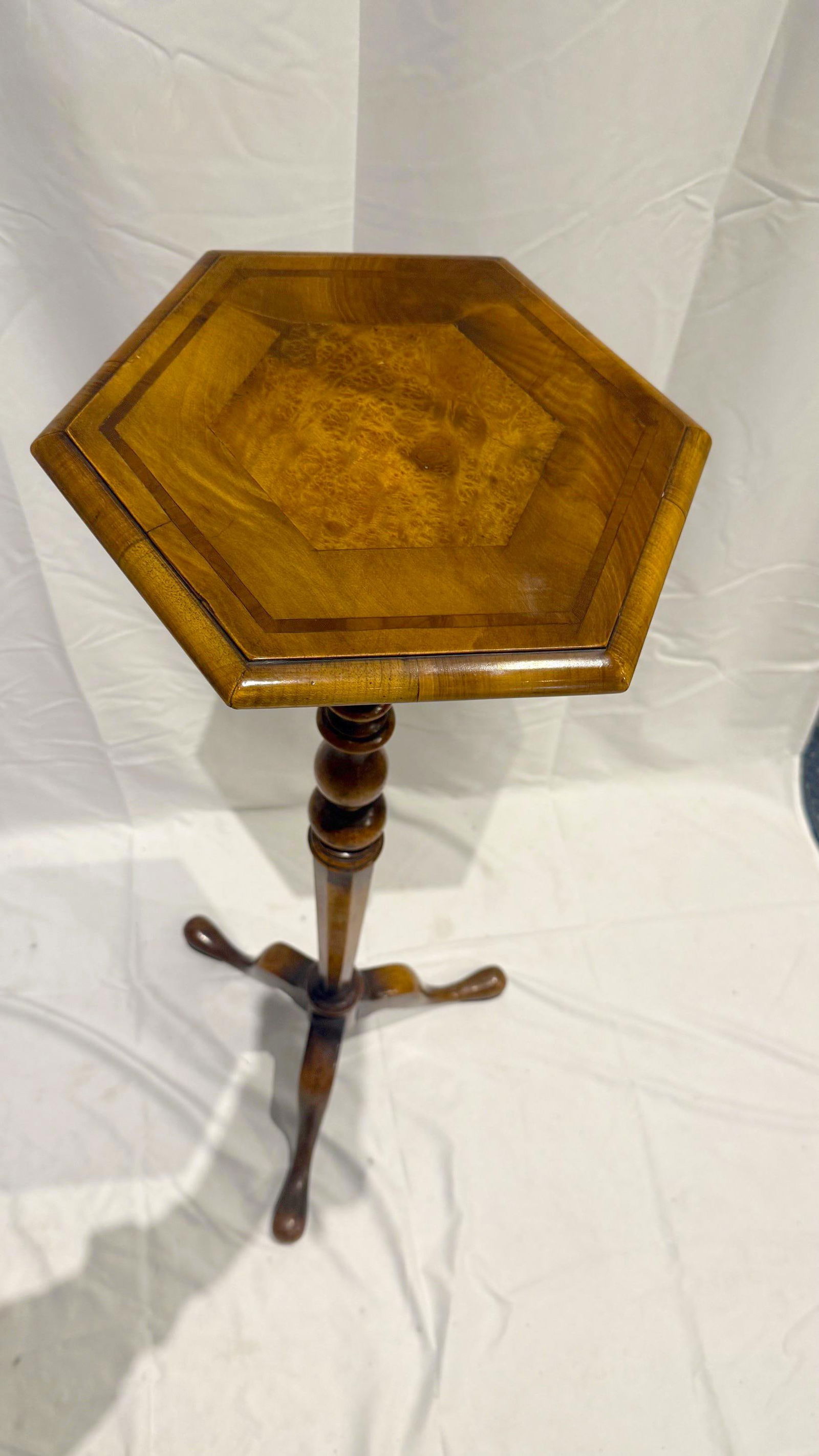 1940s Tripod Plant Stand Tables- a Pair - 4