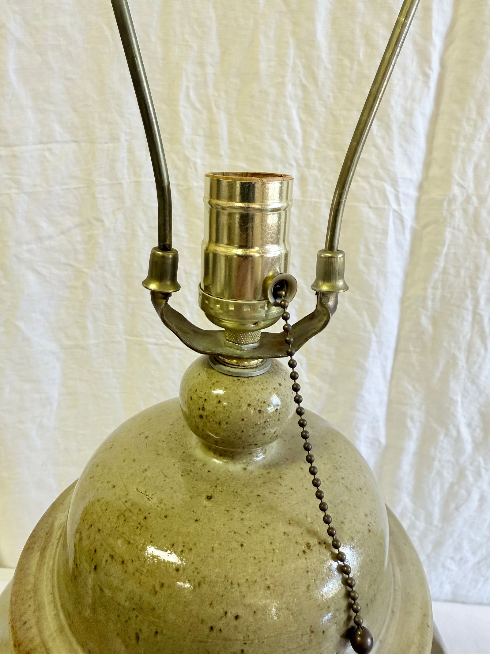 Exquisite Vintage Chinoiserie Celadon Crackle Glaze Stoneware Ginger Jar Table Lamps With Cherry Blo - 9