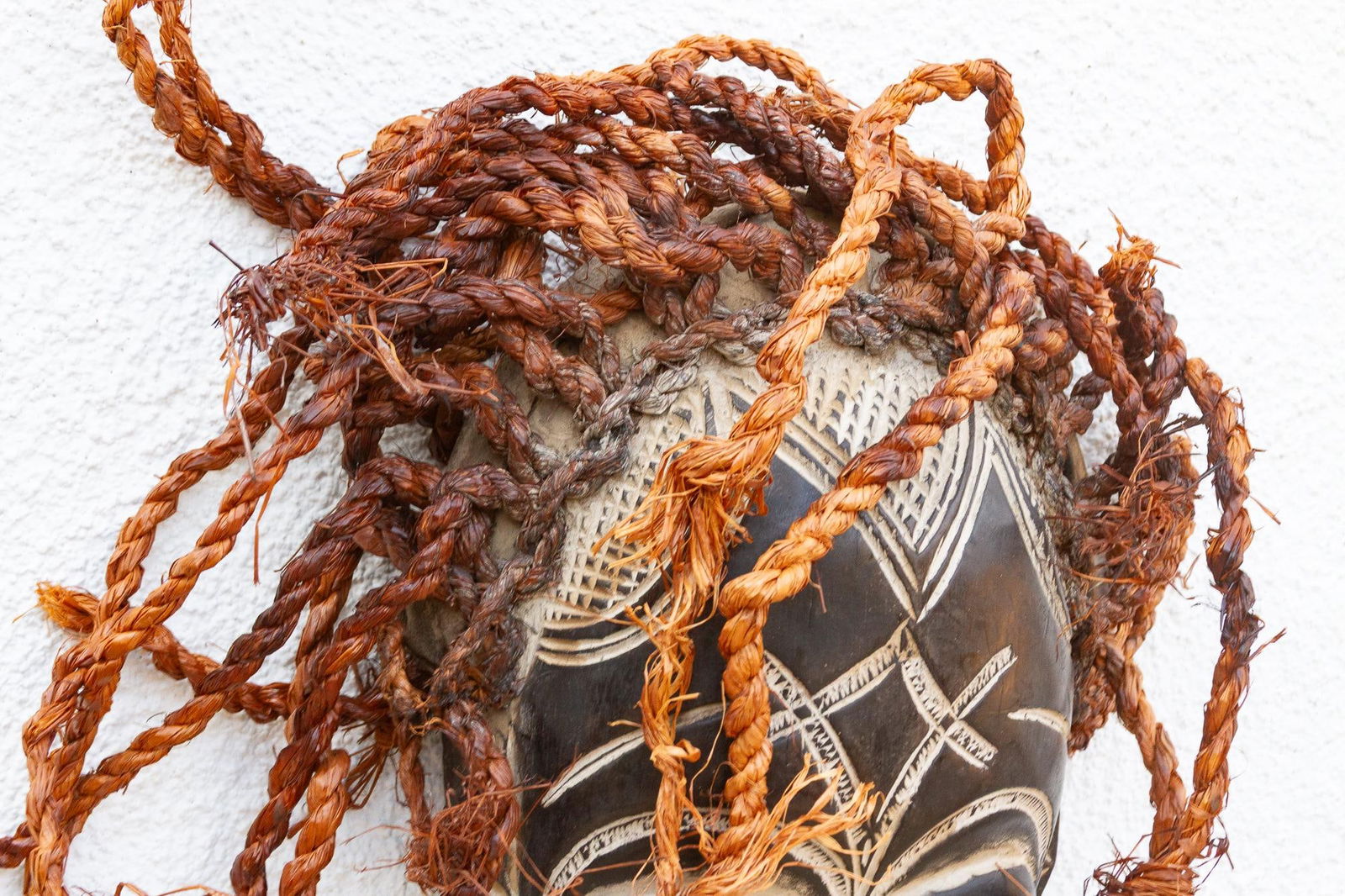 Carved & Braided African Mask - 6