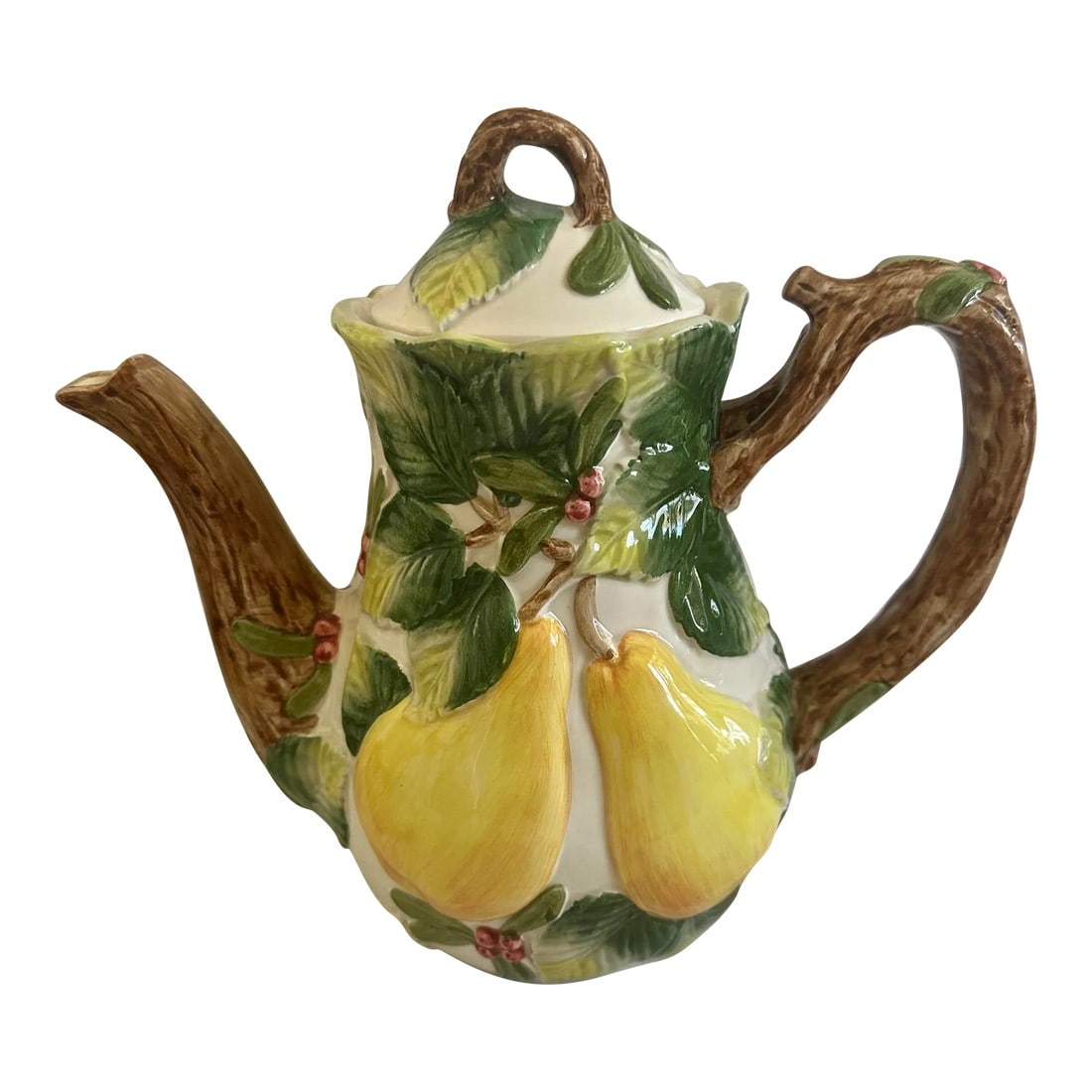Fitz & Floyd "Holiday Pear" Coffee Pot (1 of 11)