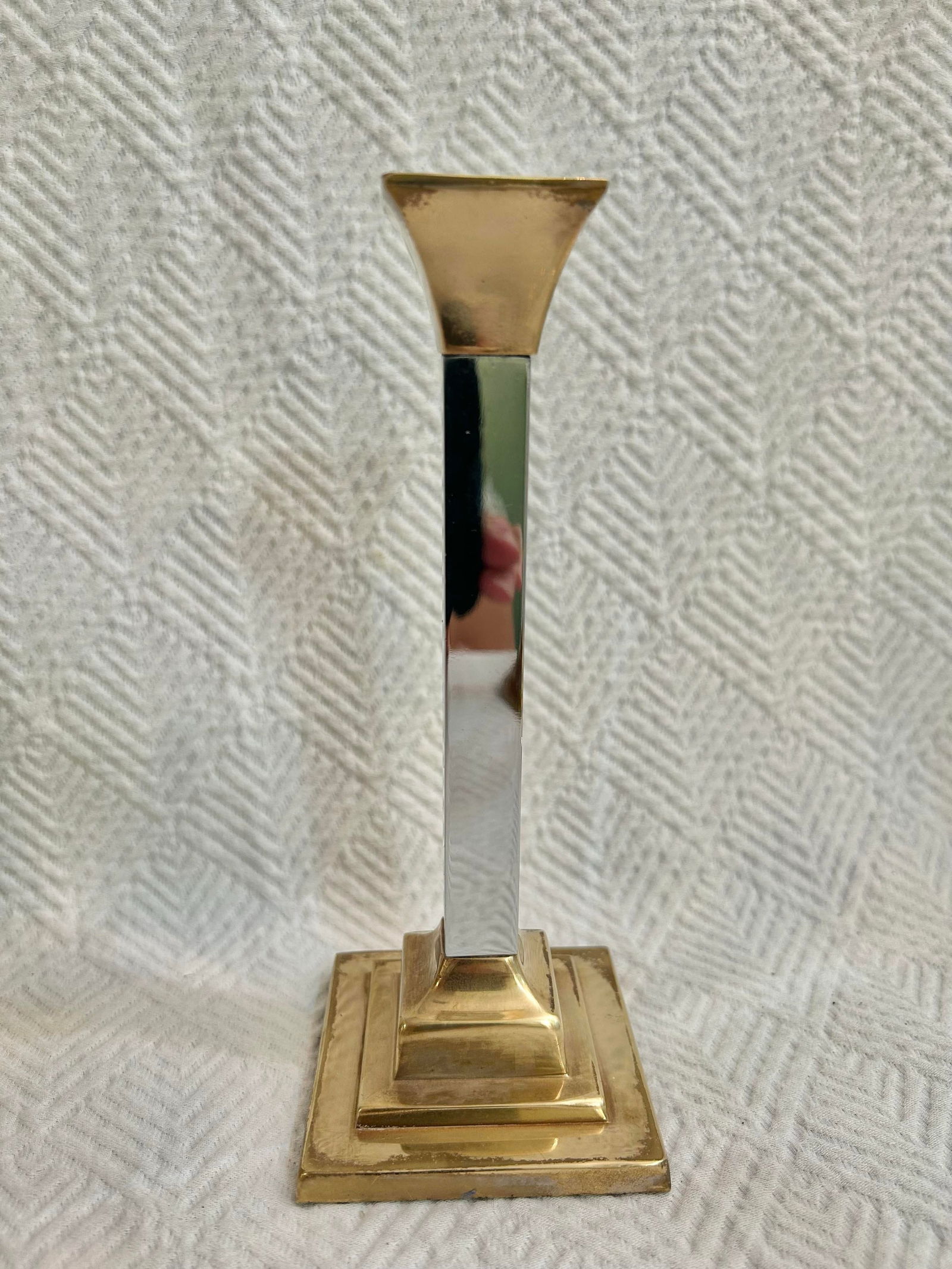 Vintage Collected Set of 7 Different Solid Brass Candle Stick Holders - 4