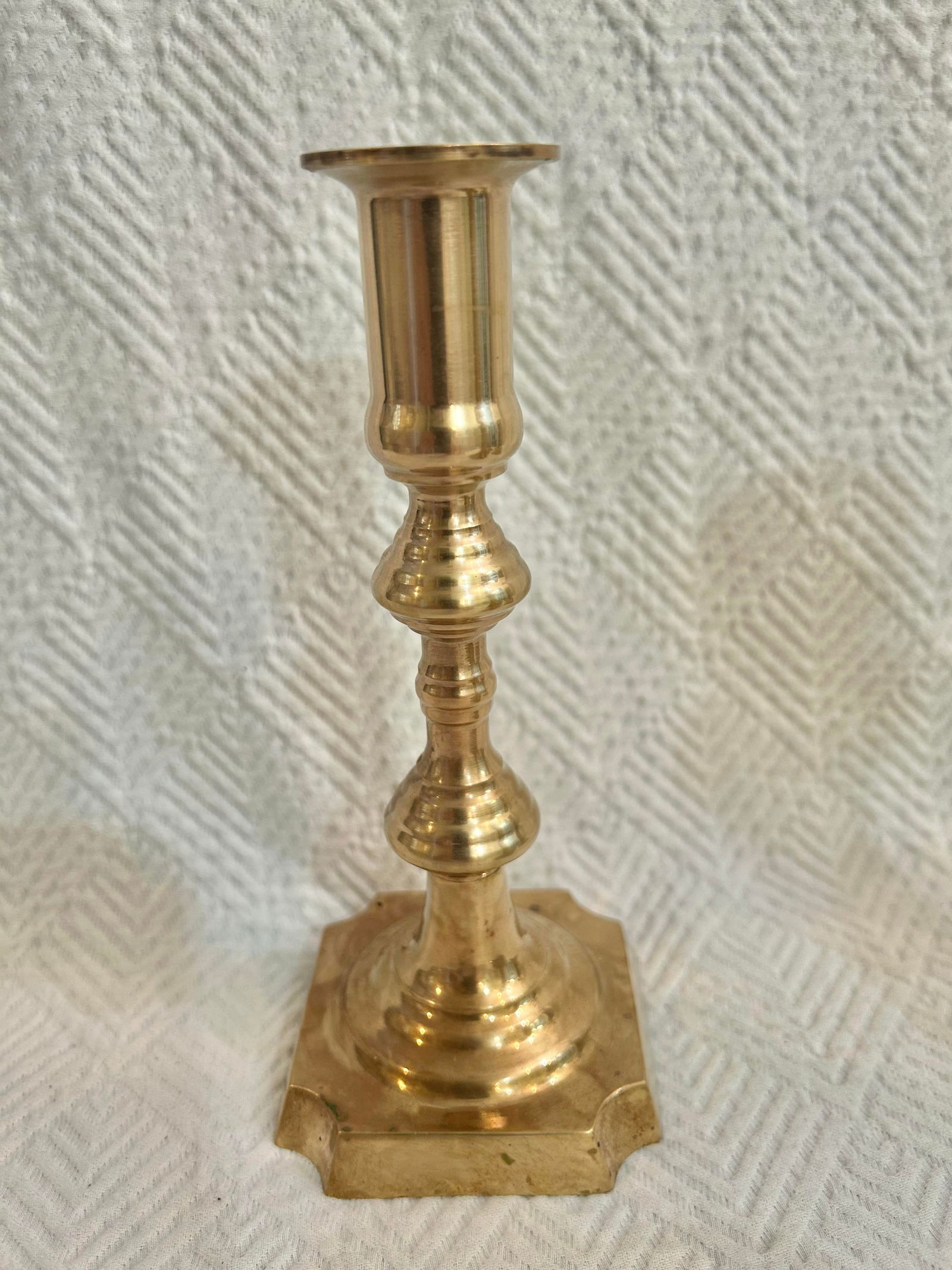 Vintage Collected Set of 7 Different Solid Brass Candle Stick Holders - 5