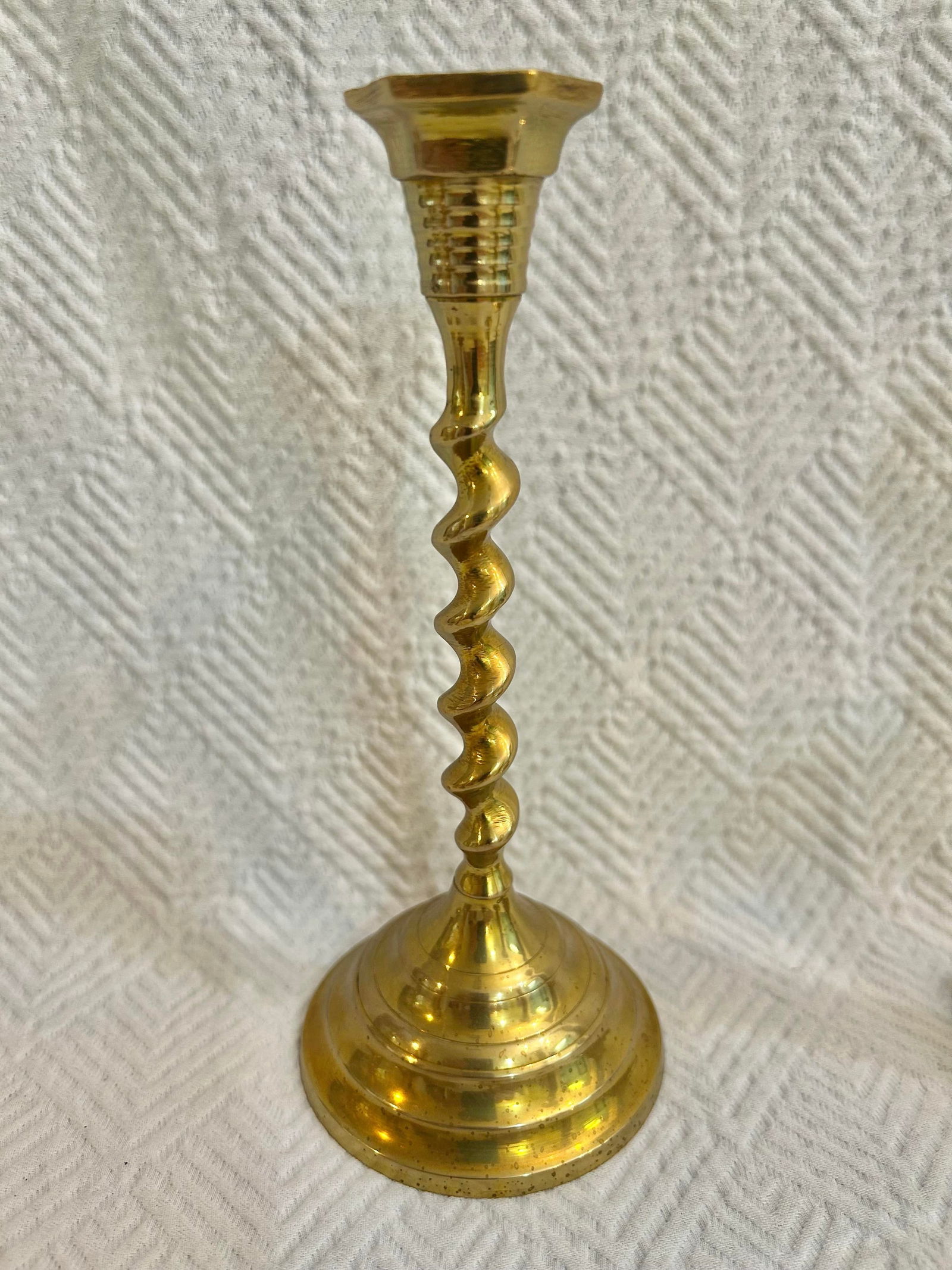Vintage Collected Set of 7 Different Solid Brass Candle Stick Holders - 6