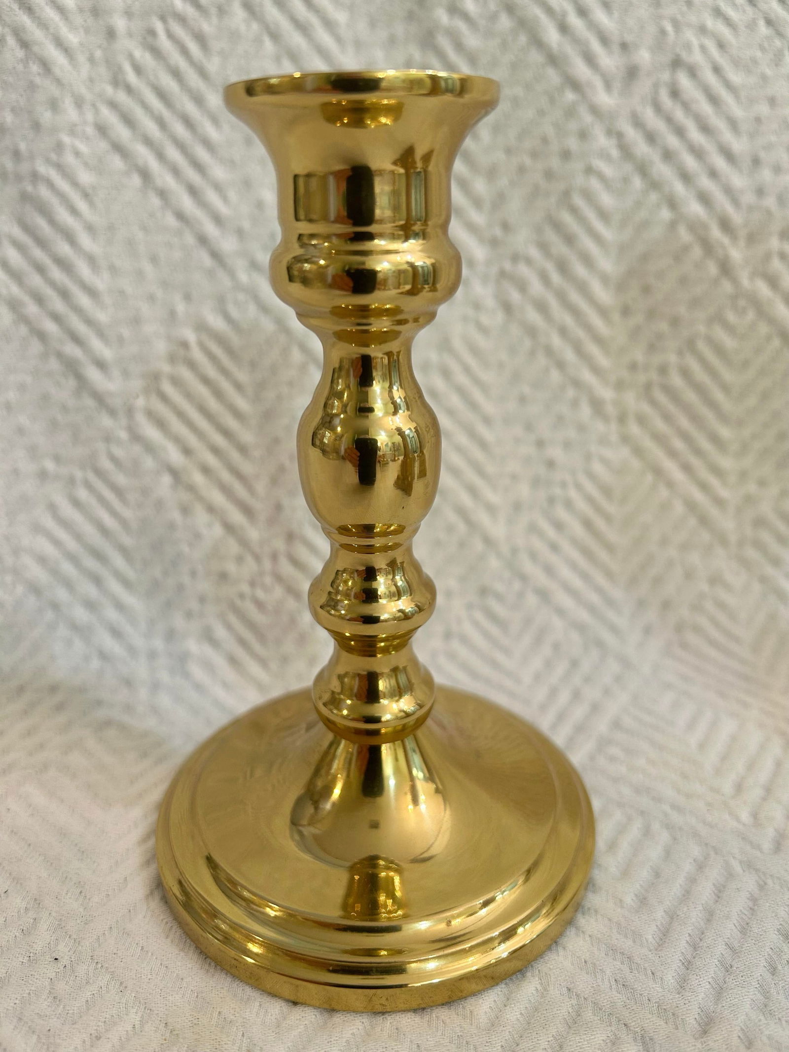 Vintage Collected Set of 7 Different Solid Brass Candle Stick Holders - 8