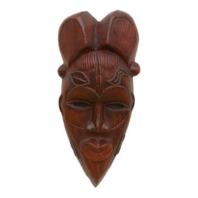 Rugged Brown African Carved Wall Art