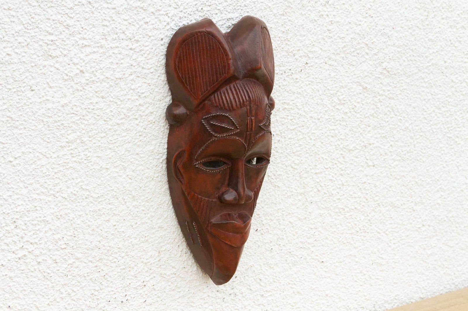 Rugged Brown African Carved Wall Art - 4