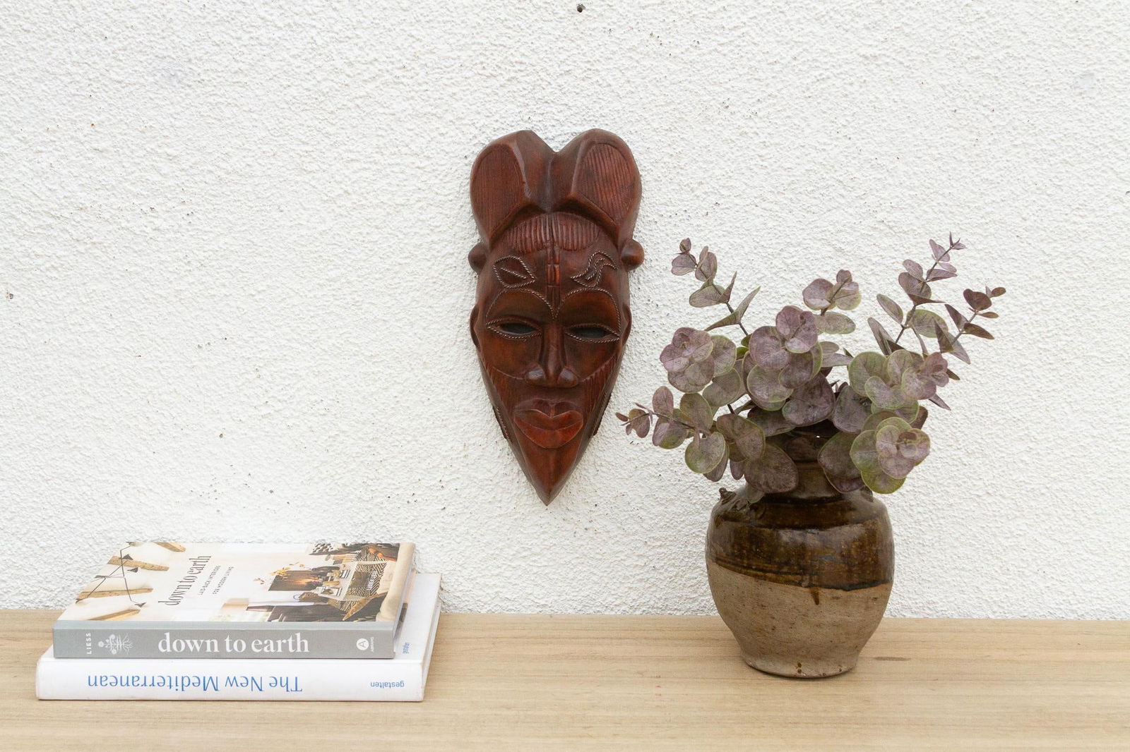 Rugged Brown African Carved Wall Art - 8