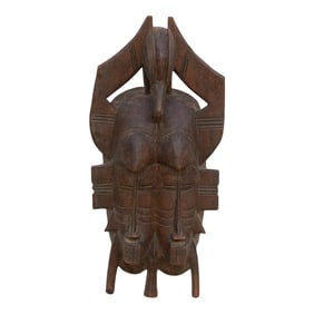 African Baule Mask, a Double Vision