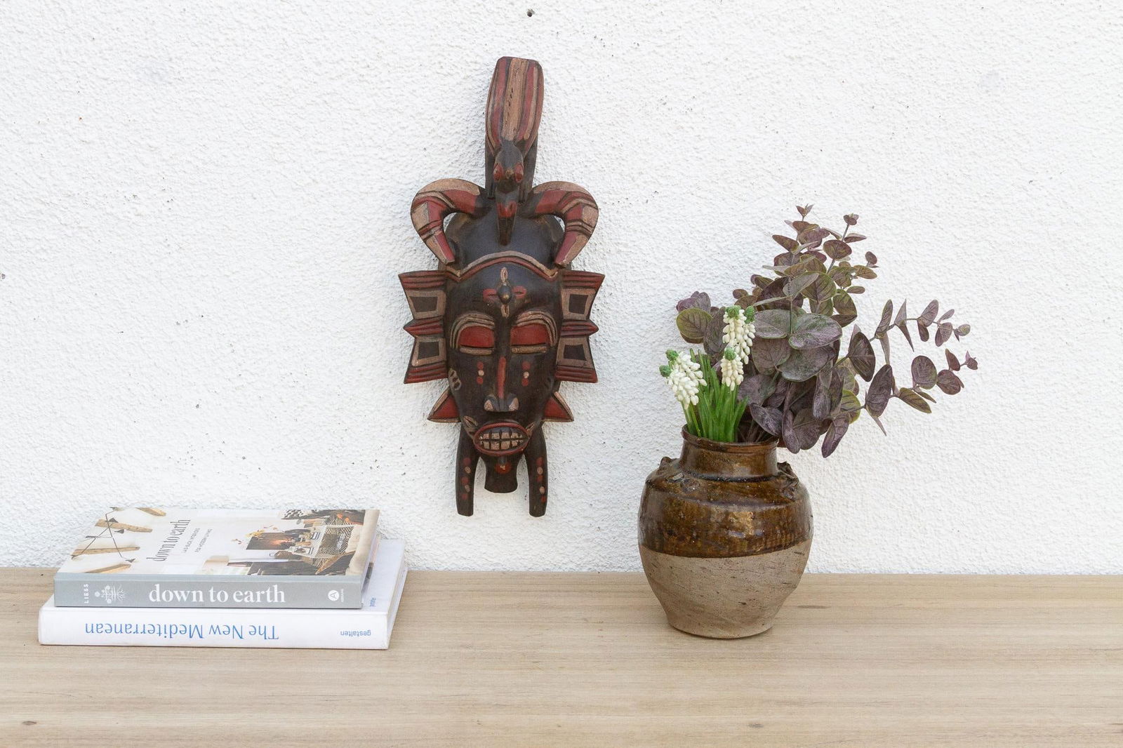 Painted "Lipiko" African Mask, a Guardian Spirit - 2