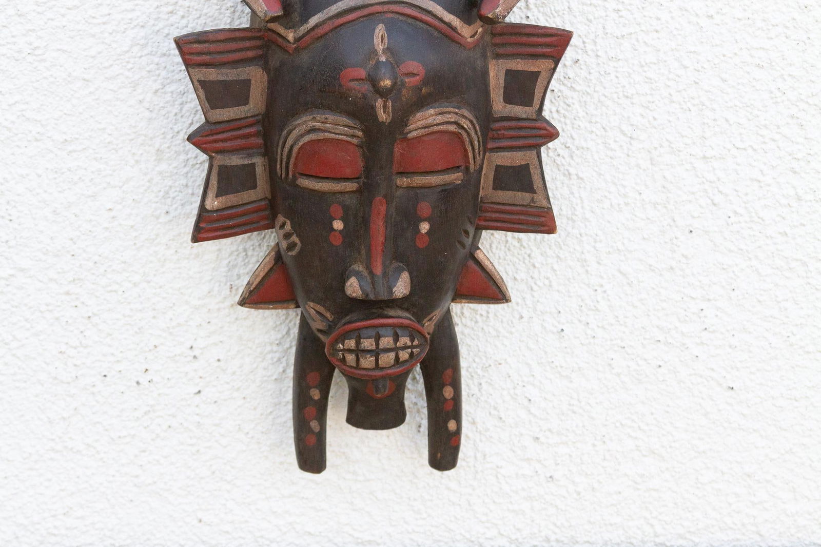 Painted "Lipiko" African Mask, a Guardian Spirit - 7