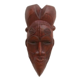 Elongated Face Carved African Mask