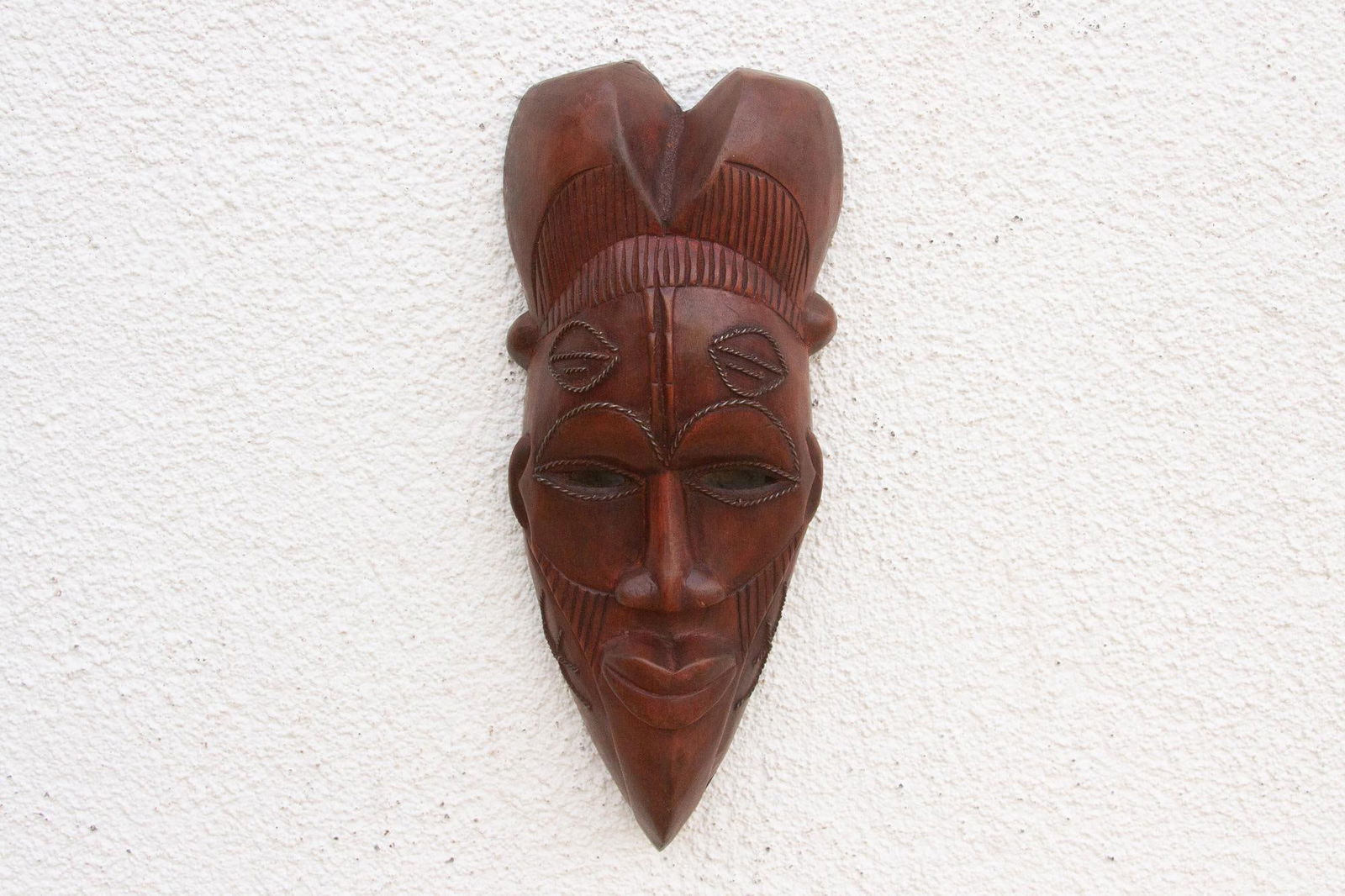 Elongated Face Carved African Mask - 3