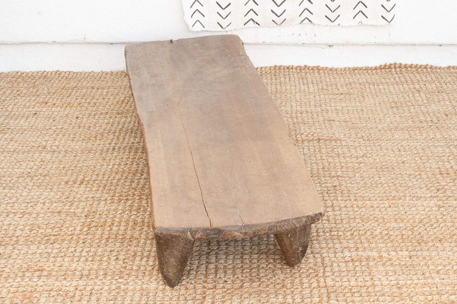 Akan Rustic African Senufo Low Bench - 6