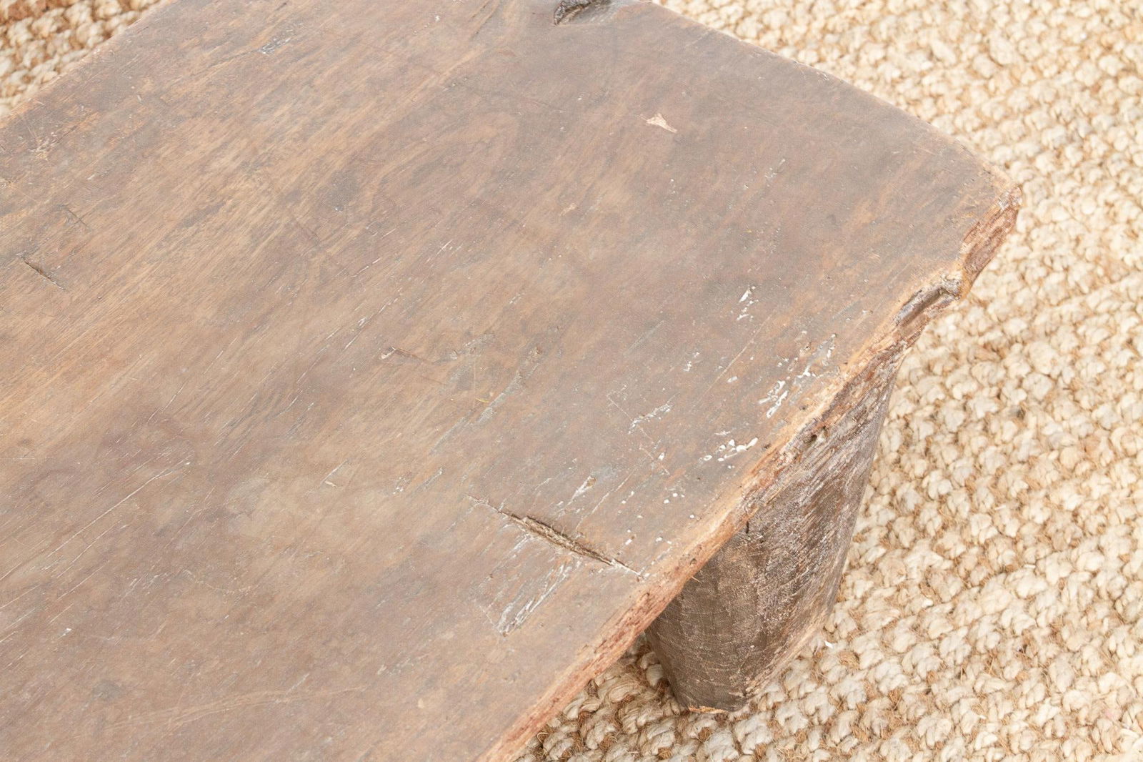 Akan Rustic African Senufo Low Bench - 8