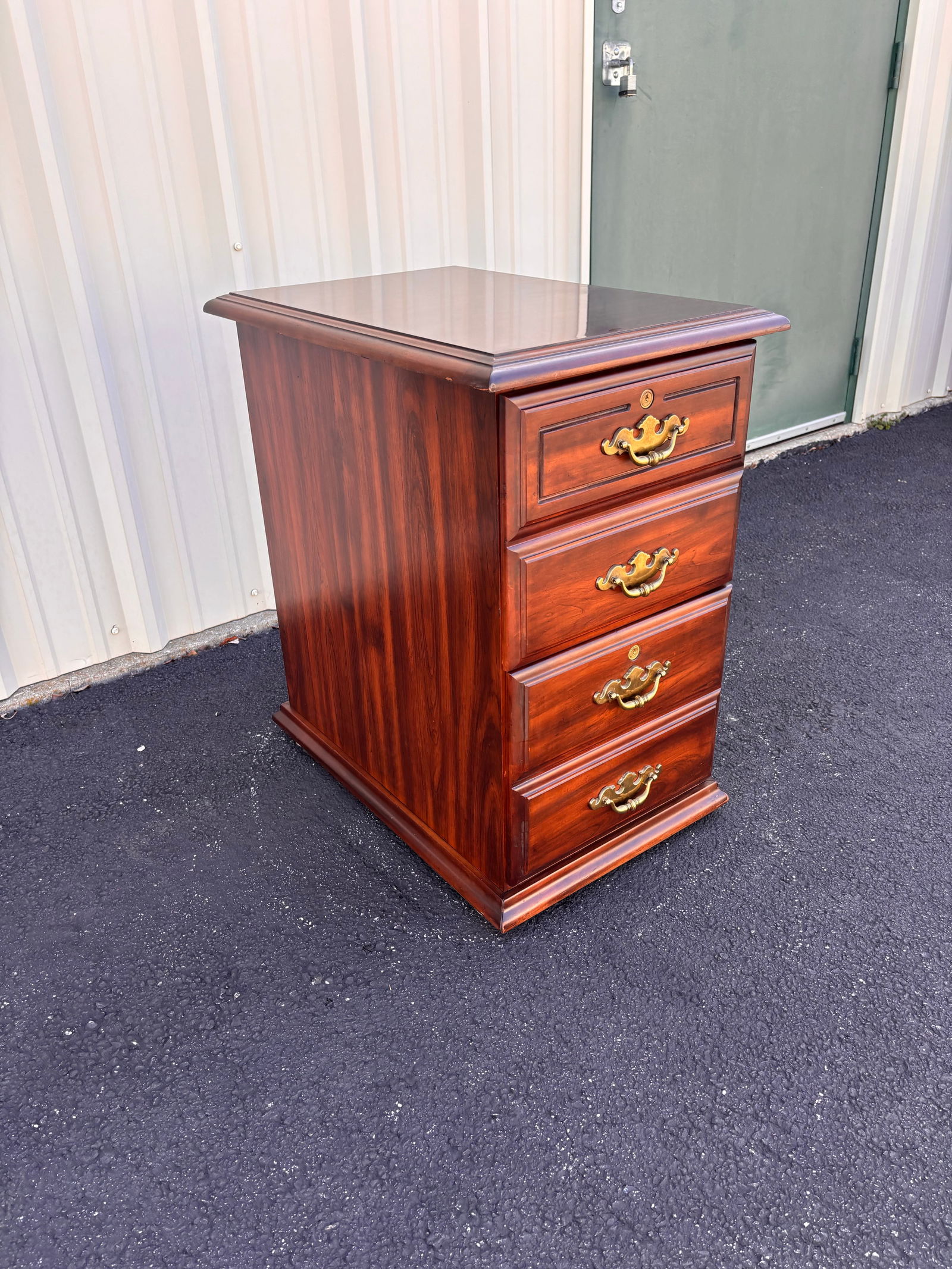 Two-Drawer Cherry Chippendale Style Filing Cabinet - 11