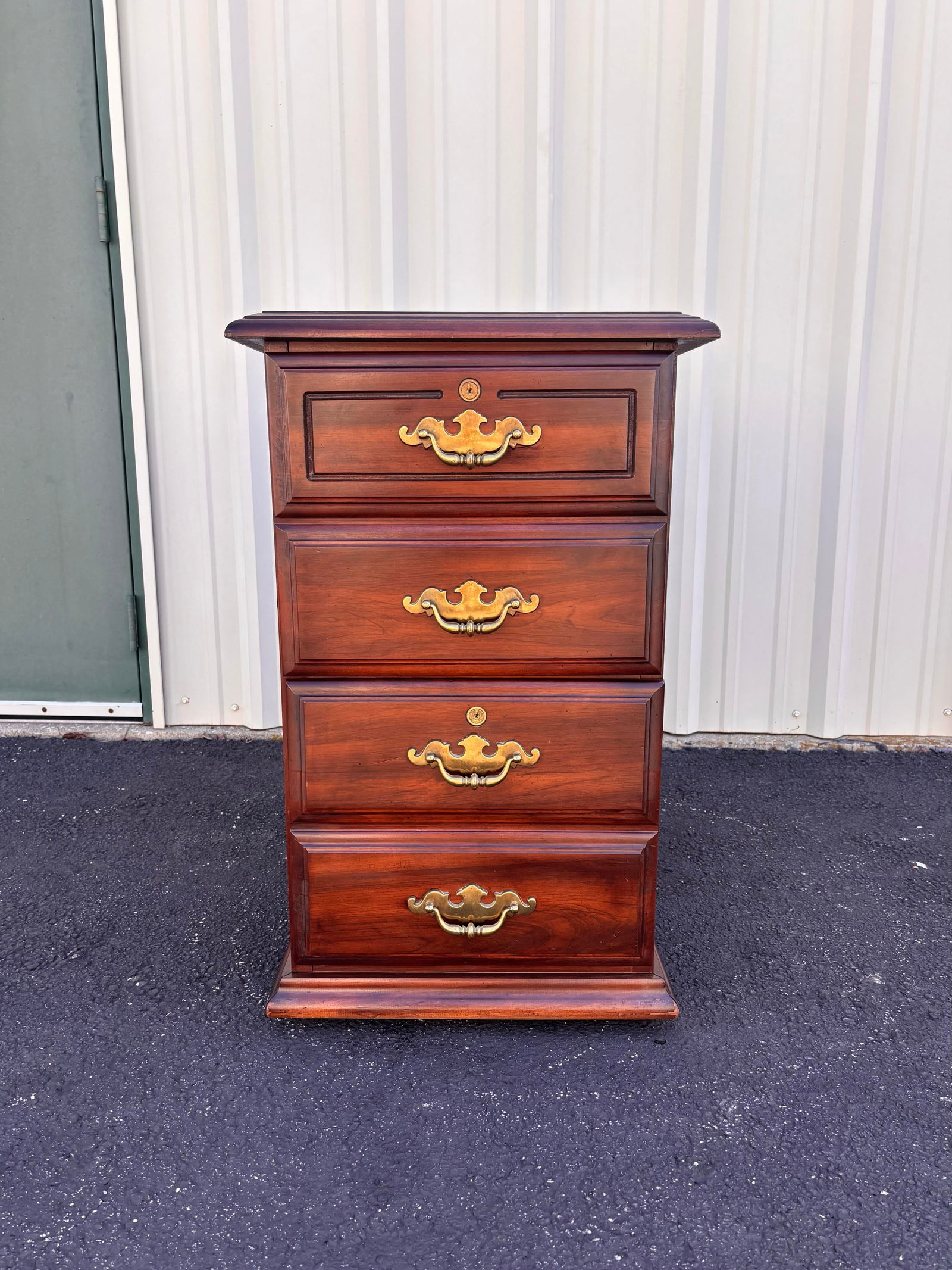 Two-Drawer Cherry Chippendale Style Filing Cabinet - 2
