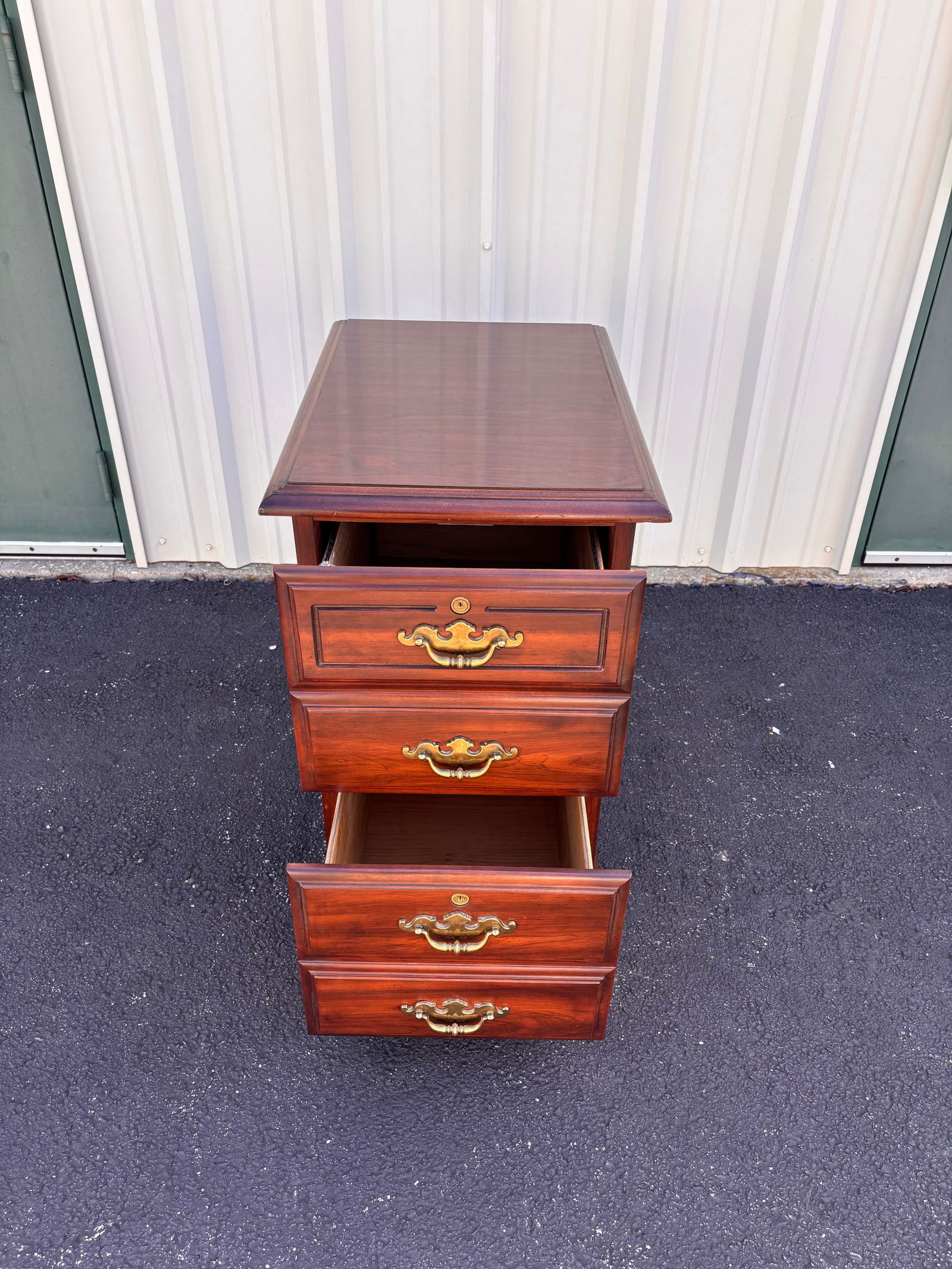 Two-Drawer Cherry Chippendale Style Filing Cabinet - 3
