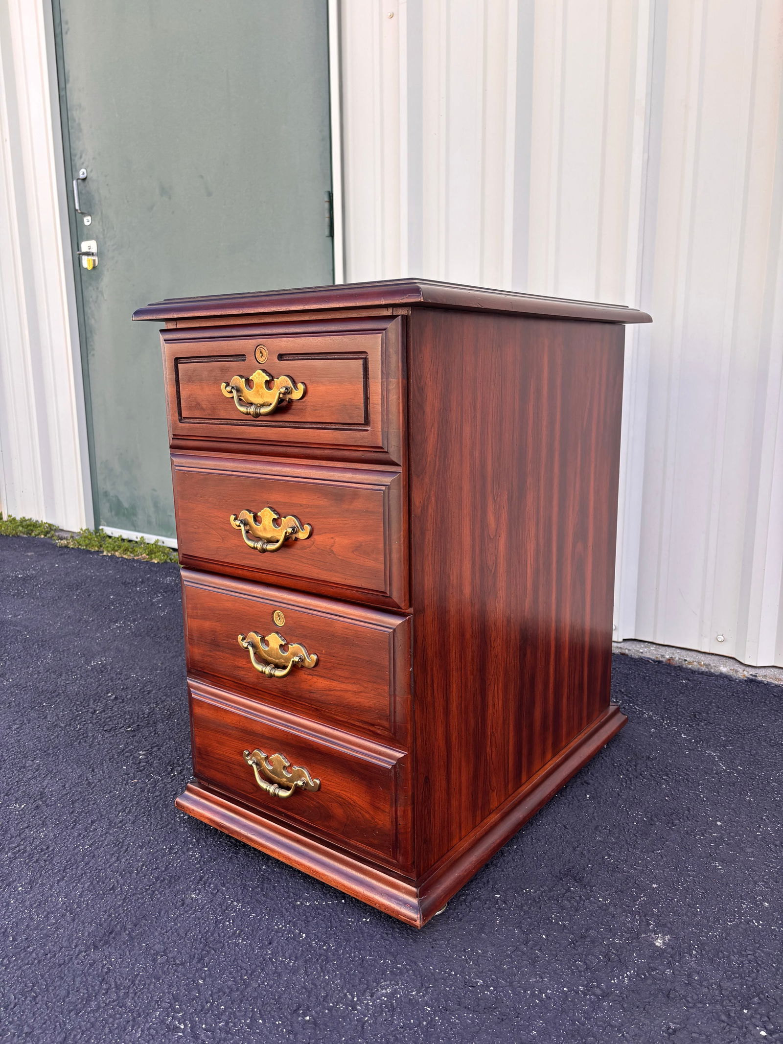 Two-Drawer Cherry Chippendale Style Filing Cabinet - 5