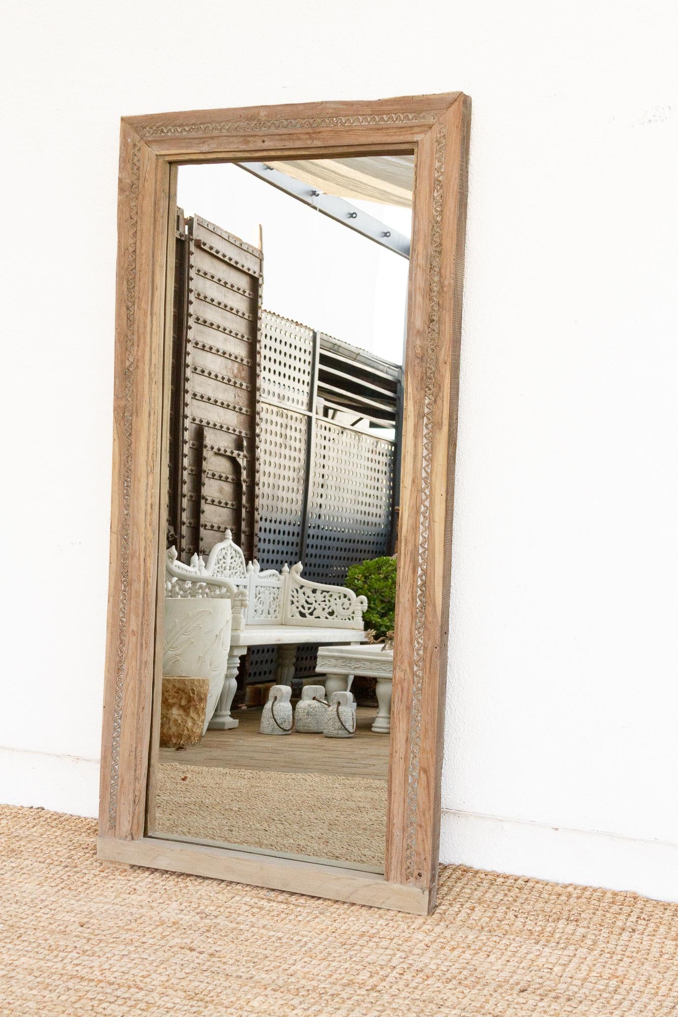 19th Century Charming Indo-French Tall Mirror - 4