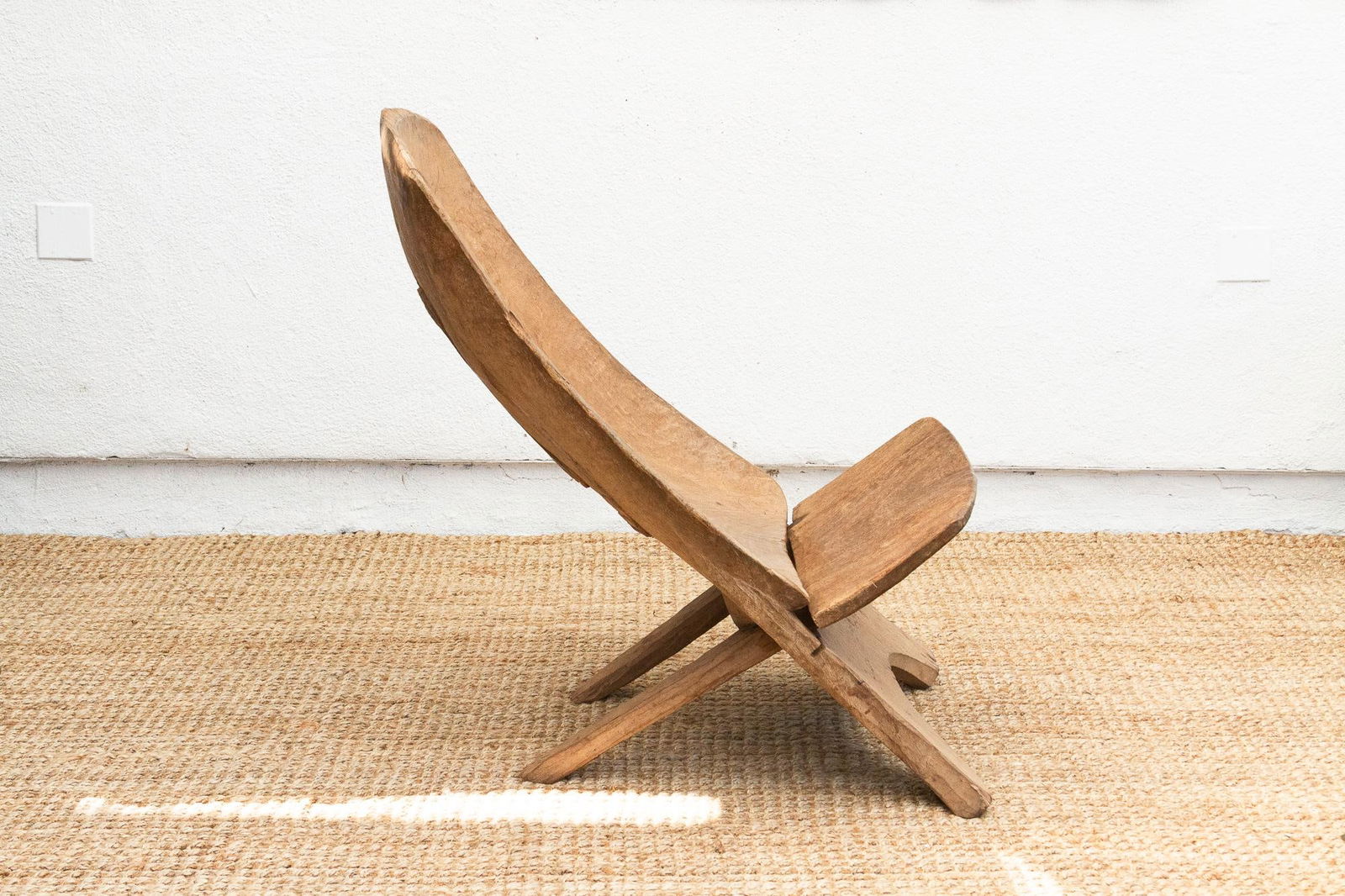 Oversize Sun-Bleached African Ceremonial Chair - 3