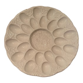 Large Italian Egg Tray in White