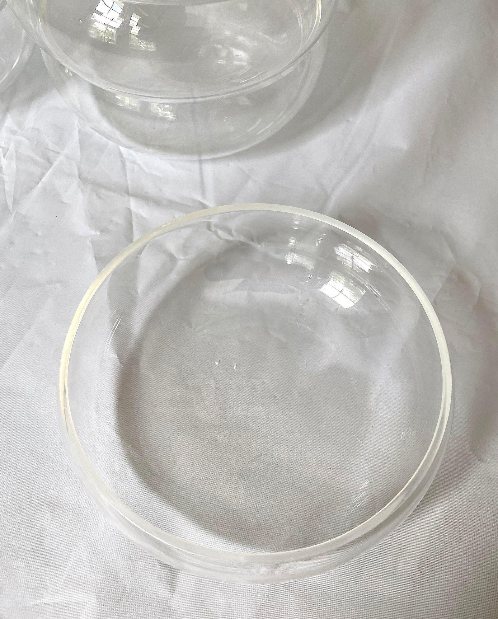 Vintage 1970s Mod Lucite Salad Set With Bowls and Serving Utensils Set- 11 Pieces - 8