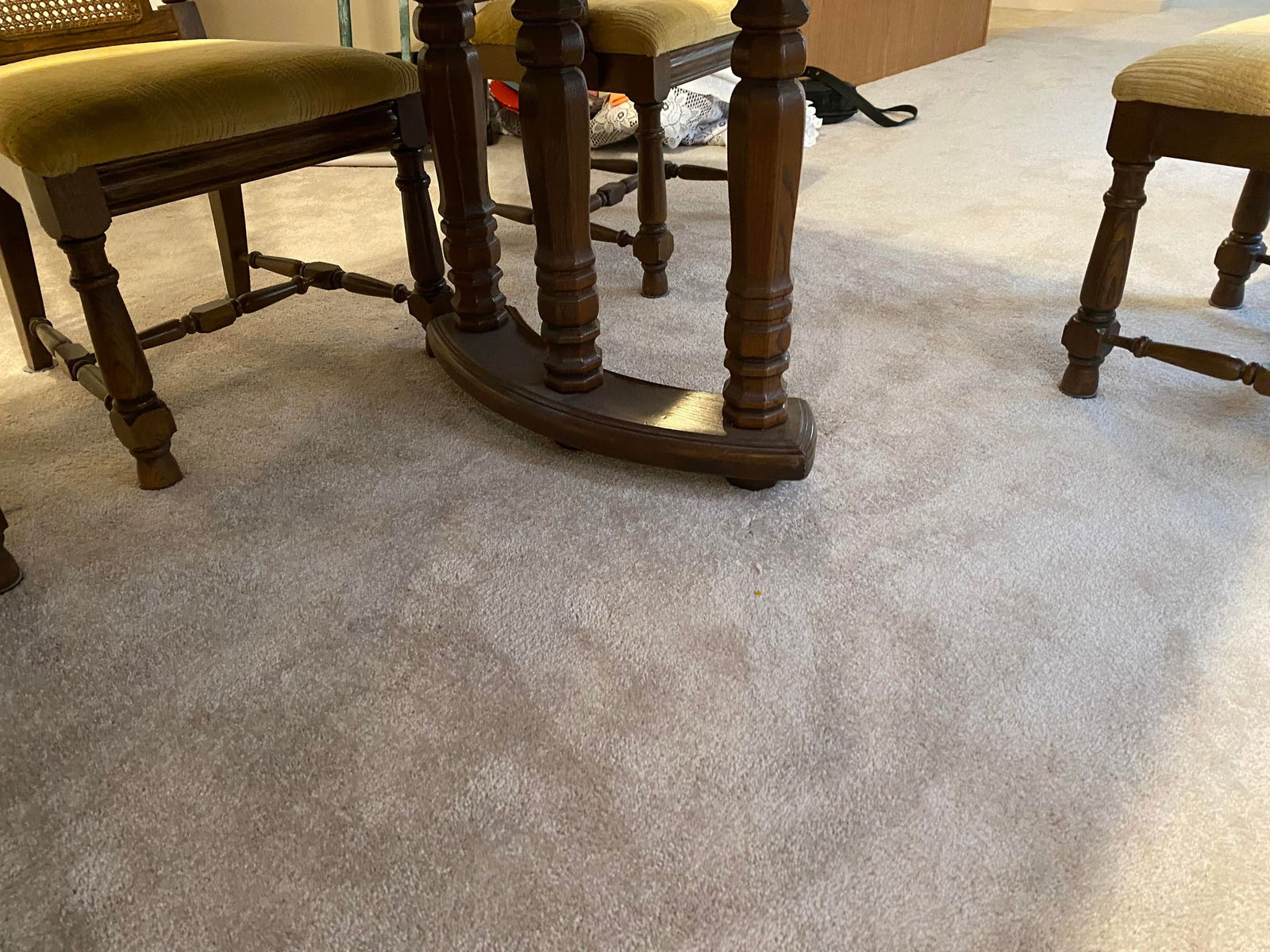 Mid Century Broyhill Conover Furniture Co. Table 6 Caned Back Chairs Dining Set of 7 - 6