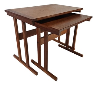 Mid-Century Nh Collection Danish Teak Nesting Tables - Set of 2, Signed, 1960s