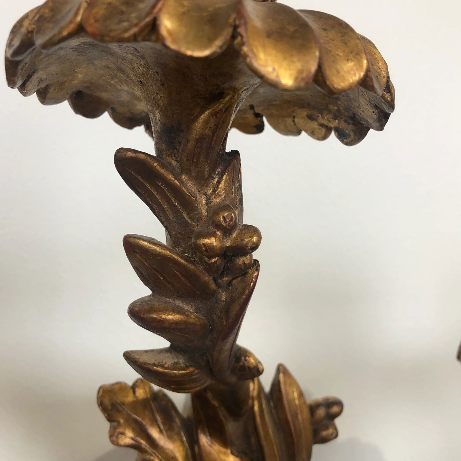 Pair of Traditional Italian Three Light Hand-Carved Wood Sconces - 7