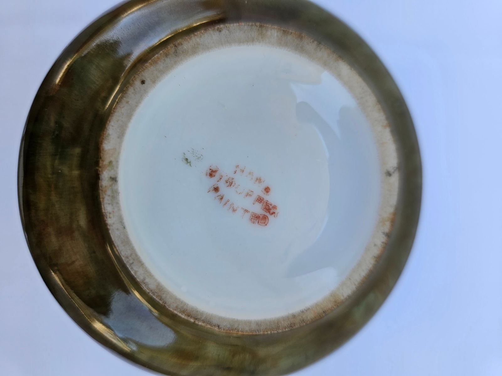 Signed Stouffer Hand Painted Vase - Dogs at Play or Hunt - 10