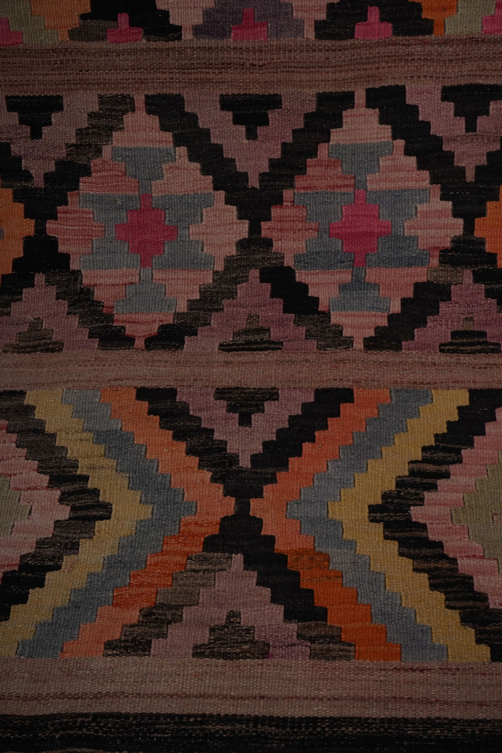 1970s Vintage Turkish Kilim Runner 3'1'' X 13'3'' - 6