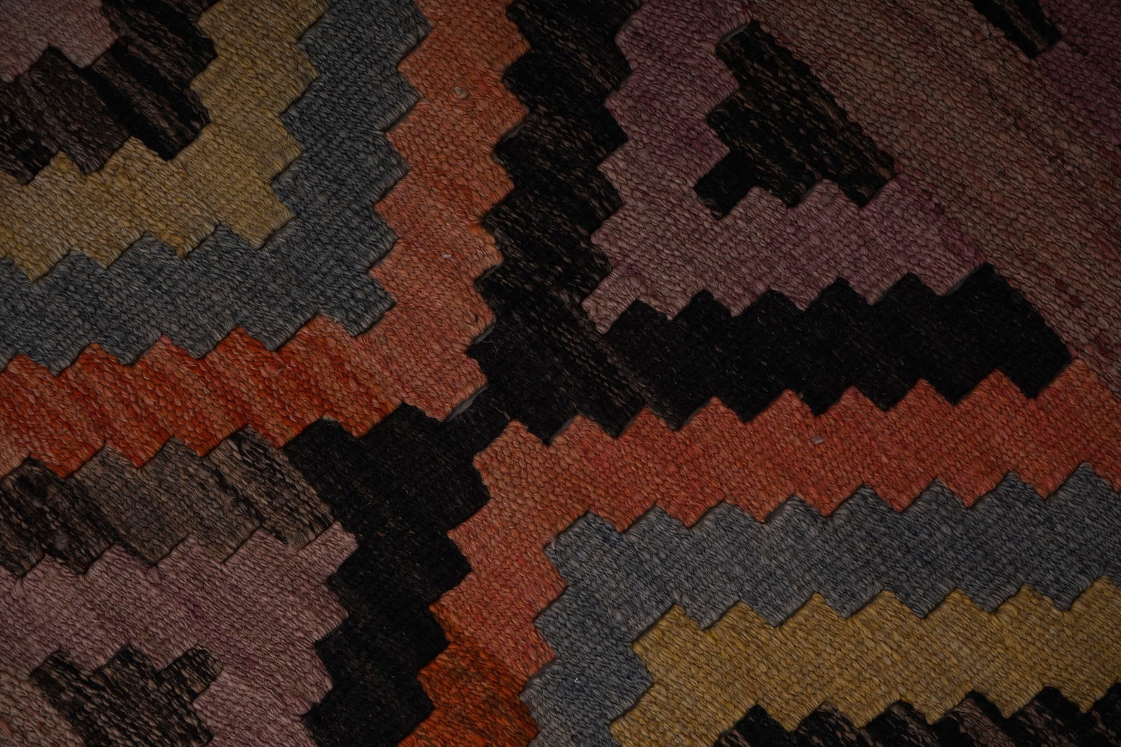 1970s Vintage Turkish Kilim Runner 3'1'' X 13'3'' - 7