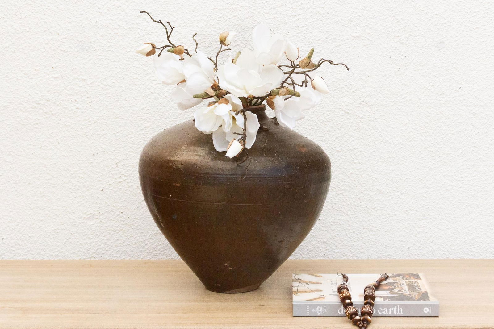 Rustic Rounded Silhouette Martaban Jar - 9