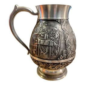 Vintage Zinn Becker Stuttgart Pewter Pitcher From Germany