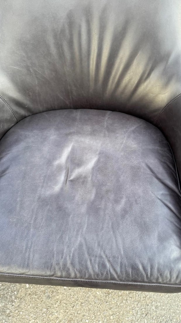 2010s Henredon Leather Swivel Chair - 10