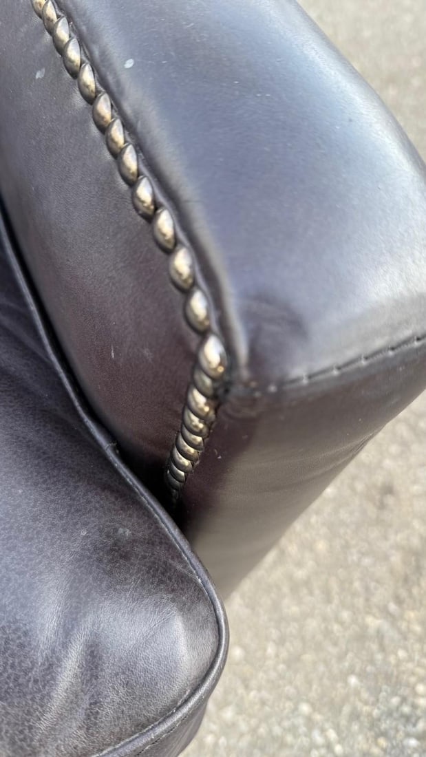 2010s Henredon Leather Swivel Chair - 6