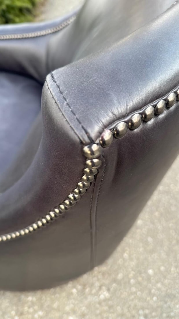 2010s Henredon Leather Swivel Chair - 7