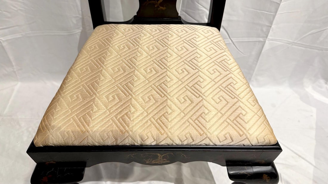 1980s Set of Six Chinoiserie Queen Anne Style Dining Chairs – Attributed to Drexel - 8