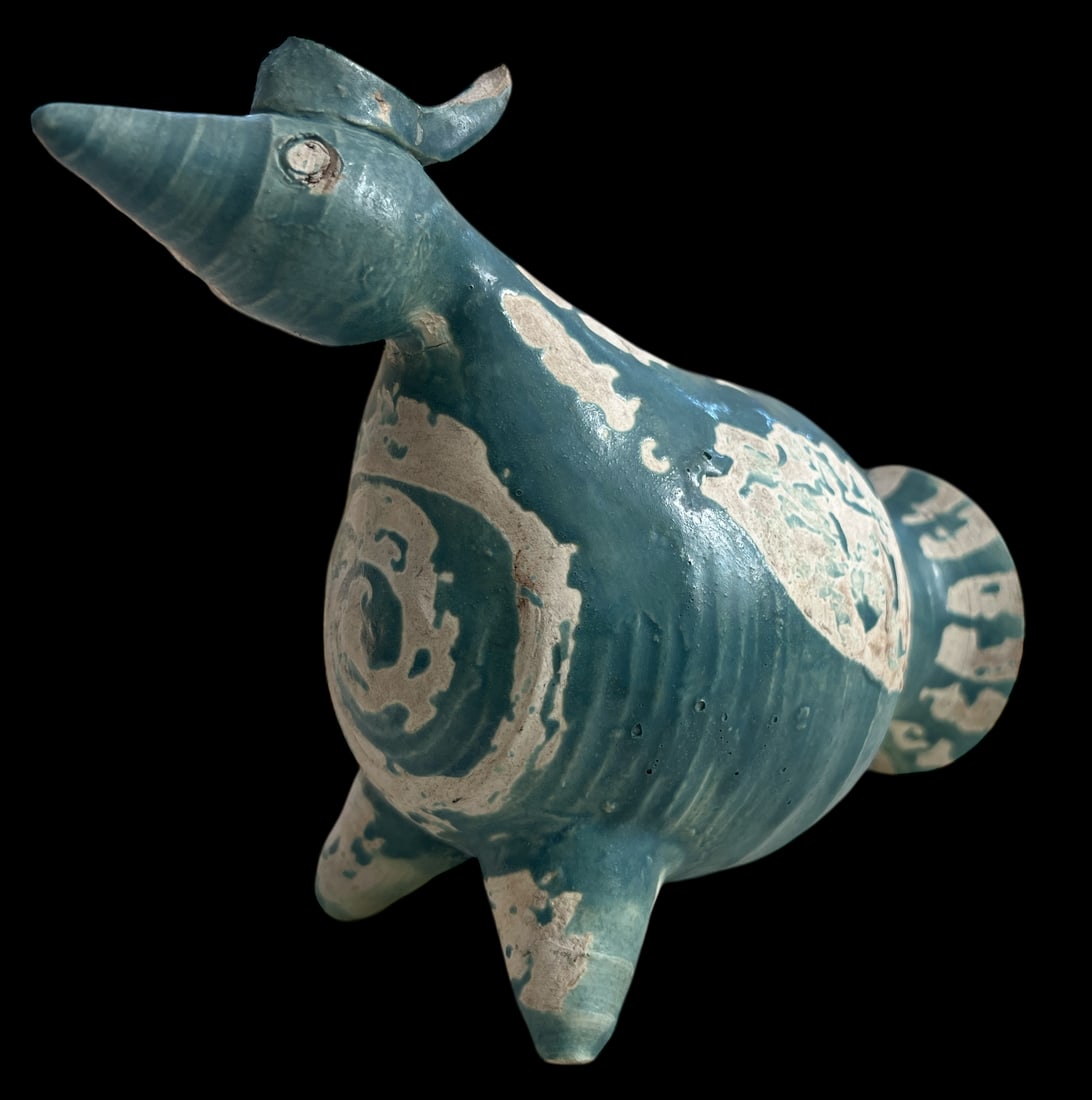 1950s Blue Bird Vase by Dodie Thayer Signed - 7