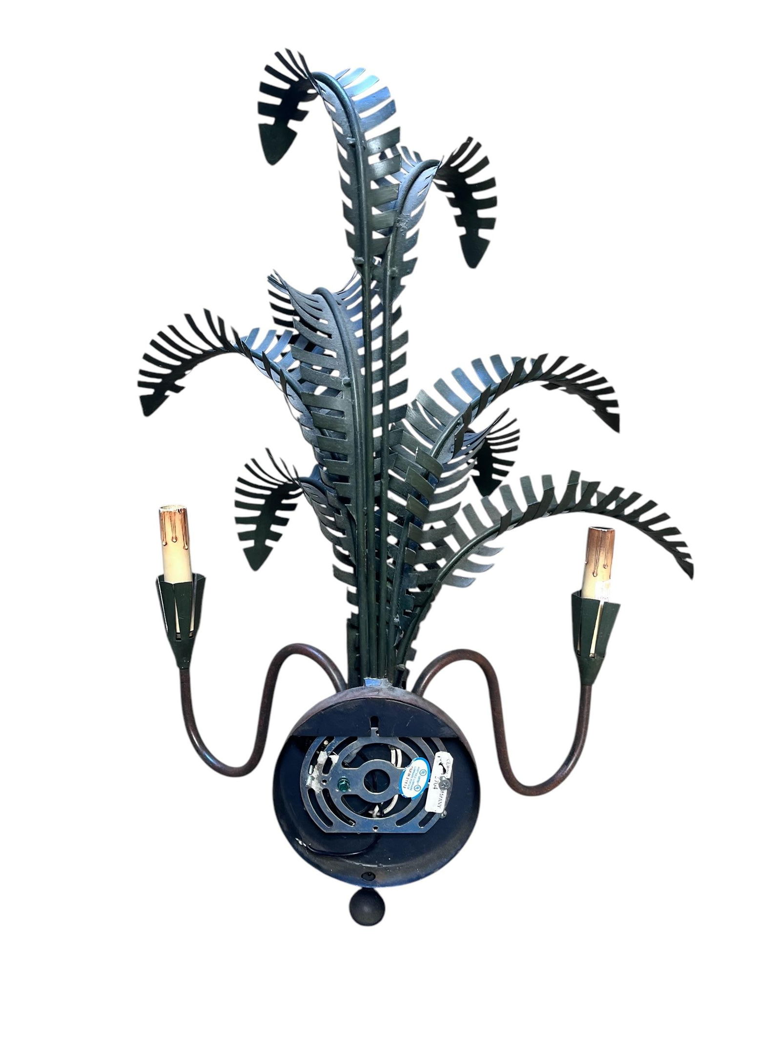 Pair of Late 20th Century Currey & Company Metal Wall Sconces - 4