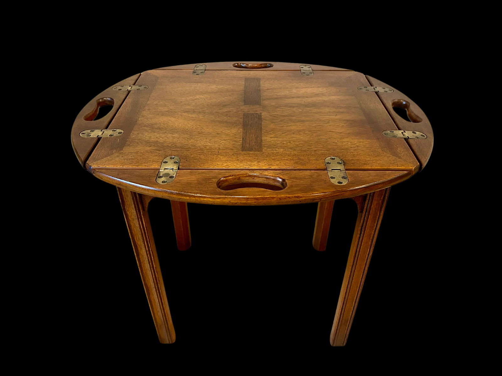 Baker Furniture English Chippendale Campaign Style Butler Tray Table - 2