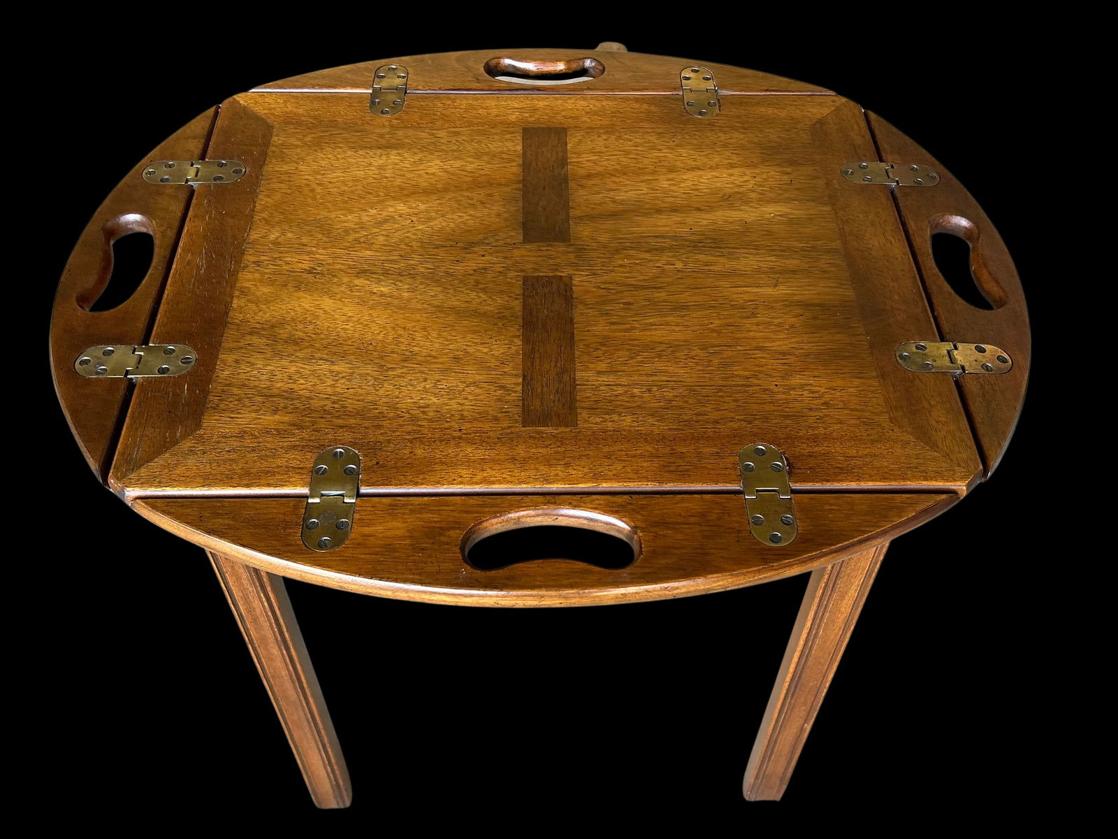 Baker Furniture English Chippendale Campaign Style Butler Tray Table - 3