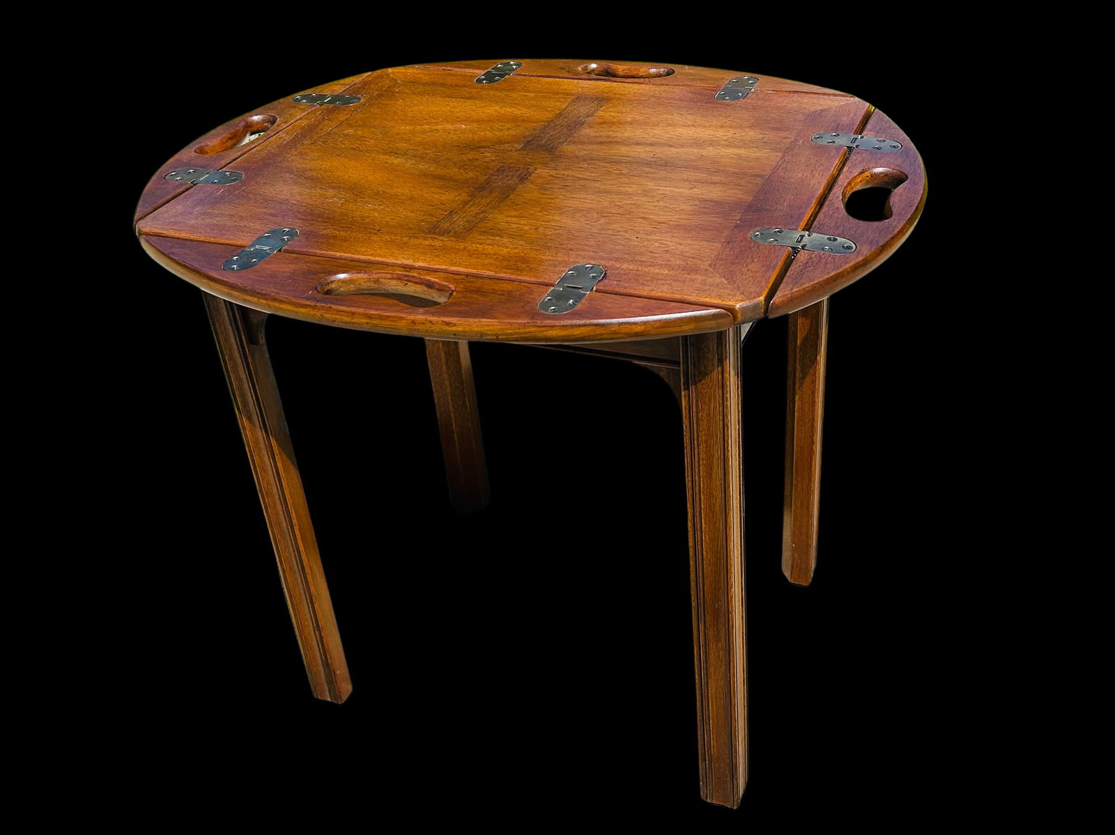 Baker Furniture English Chippendale Campaign Style Butler Tray Table - 5