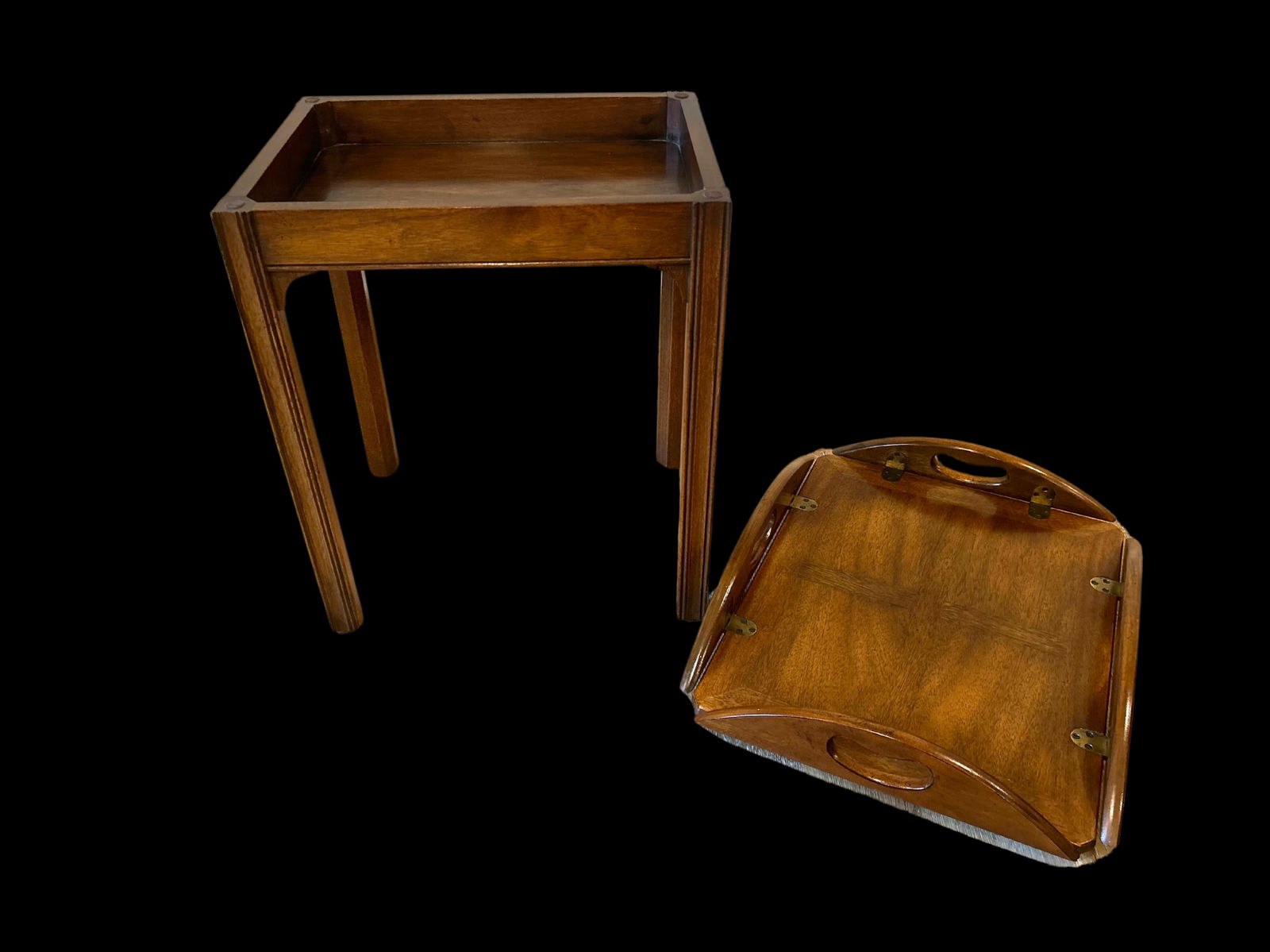 Baker Furniture English Chippendale Campaign Style Butler Tray Table - 7