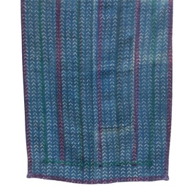 Chevron Stripe Vintage Indigo Printed Throw