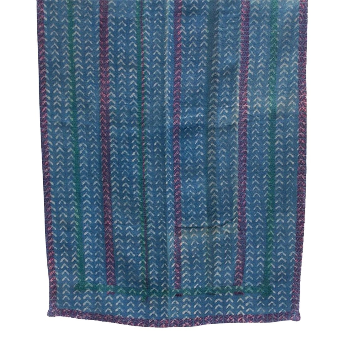 Chevron Stripe Vintage Indigo Printed Throw: Introduce a touch of soulful artistry to your home with this unique vintage cotton throw. Each piece carries its own story, woven through the custom indigo dye and the timeless hand-printed design,