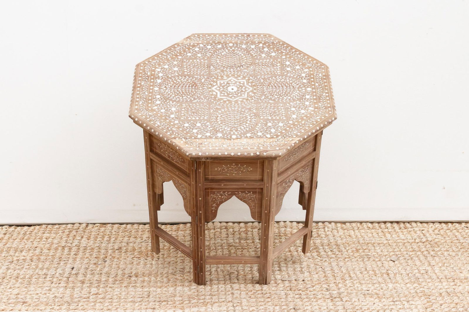 Royal Mandala Inlay Octagonal End Table - 4