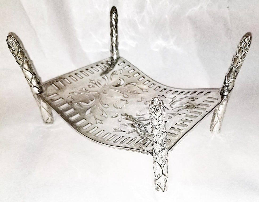 1940s Silverplate Asparagus Serving Stand - 2