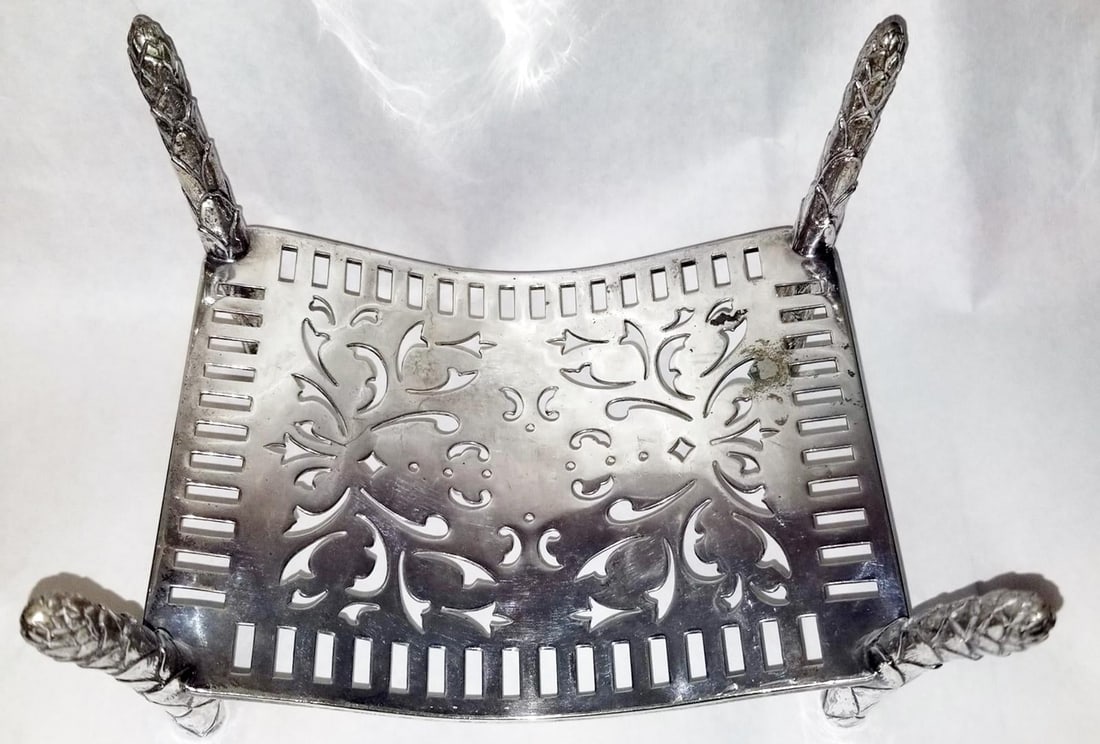1940s Silverplate Asparagus Serving Stand - 3