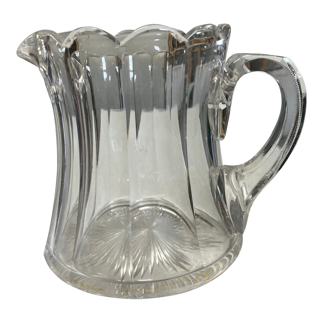 Late 19th Century Heavy Clear Glass Pitcher Jug by Heisey (1 of 6)